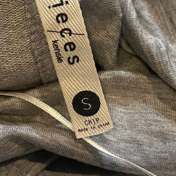 Pieces By Kensie Gray Heathered Cowl Neck Jersey Tunic • Deep Slouch Pockets - Picture 8 of 14